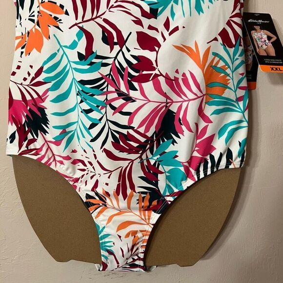 NWT Eddie Bauer One Piece Swimsuit Women’s XXL Shelf Bra Adjustable Straps New - Picture 11 of 16